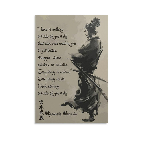FGRID Miyamoto Musashi Poster Miyamoto Musashi Quote Poster Samurai Wall Art Canvas Painting Wall Art Poster for Bedroom Living Room Decor 12x18inch(30x45cm) Unframe-style FGRID Miyamoto Musashi Poster Miyamoto Musashi Quote Poster Samurai Wall Art Canvas Painting Wall Art Poster for Bedroom Living Room Decor 12x18inch(30x45cm) Unframe-style