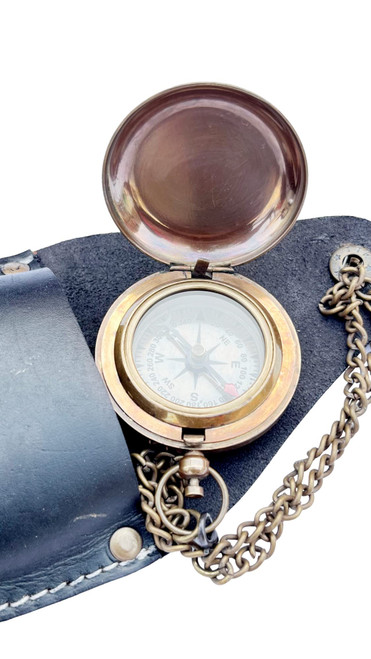SHAIMPERIAL Antique Brass Pocket Compass with Leather Case for Hiking Camping Vintage Nautical Compass Handmade Brass Engraved Compass Push Pocket Compass Gift for Him & Her Valentine Compass SHAIMPERIAL Antique Brass Pocket Compass with Leather Case for Hiking Camping Vintage Nautical Compass Handmade Brass Engraved Compass Push Pocket Compass Gift for Him & Her Valentine Compass