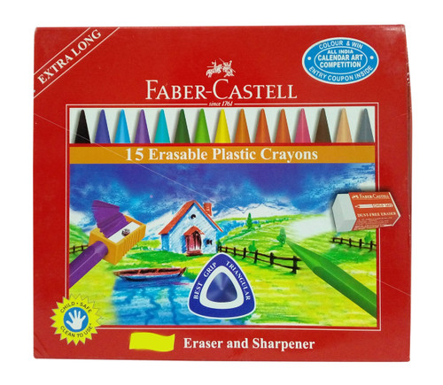 Faber-Castell Smart Crayons 110 mm Plastic Crayons - Set of 15