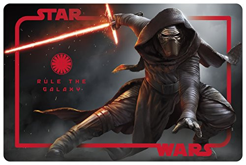 Zak! Designs Placemat with Kylo Ren from Star Wars The Force Awakens, BPA-Free Plastic
