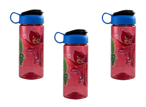 Zak Designs [3-Pack] PJ Masks 16.5oz Kids Sullivan Sports Water Bottle, BPA-Free