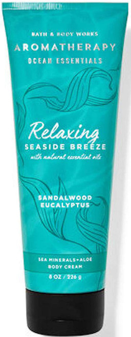 Bath & Body Works Aromatherapy Sandalwood Eucalyptus Body Cream with Natural Essential Oils 8 Ounce (Sandalwood Eucalyptus), 1 item