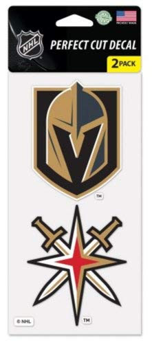 Wincraft NHL Vegas Golden Knights NHL 2 Piece Die Cut Decal, Black, 4 x 8