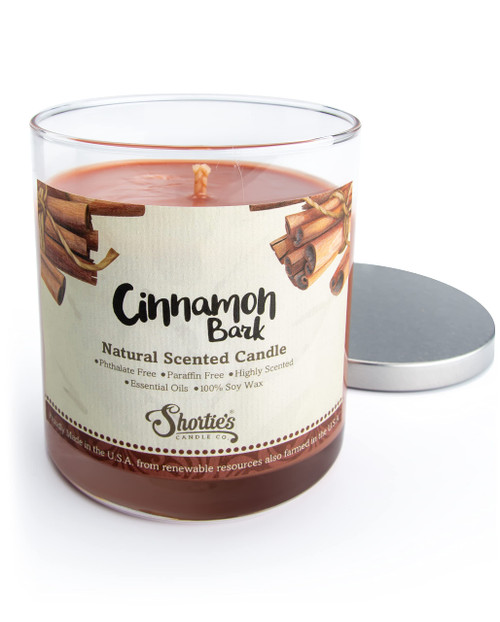 Cinnamon Bark Scented Natural Soy Candle, Essential Fragrance Oils, 100% Soy, Phthalate & Paraben Free, Clean Burning, 9 Oz. Cinnamon Bark Scented Natural Soy Candle, Essential Fragrance Oils, 100% Soy, Phthalate & Paraben Free, Clean Burning, 9 Oz.