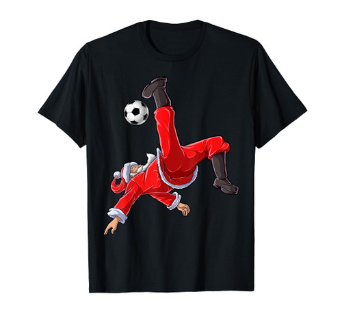Soccer Christmas Santa Bicycle Kick Xmas Boys Men Ball Sport T-Shirt Soccer Christmas Santa Bicycle Kick Xmas Boys Men Ball Sport T-Shirt