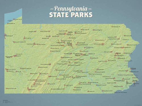 Best Maps Ever Pennsylvania State Parks Map 18x24 Poster (Natural Earth) Best Maps Ever Pennsylvania State Parks Map 18x24 Poster (Natural Earth)