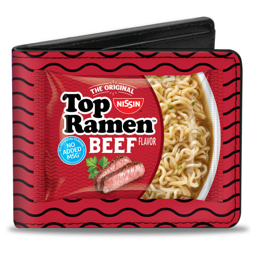 Buckle-Down Men's Bifold Wallet Top Ramen, 4.0" x 3.5"