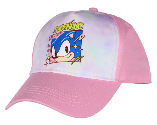 Bioworld Sonic The Hedgehog Youth Snapback Score Board Tie-Dye Girls Kids Adjustable Hat Pink
