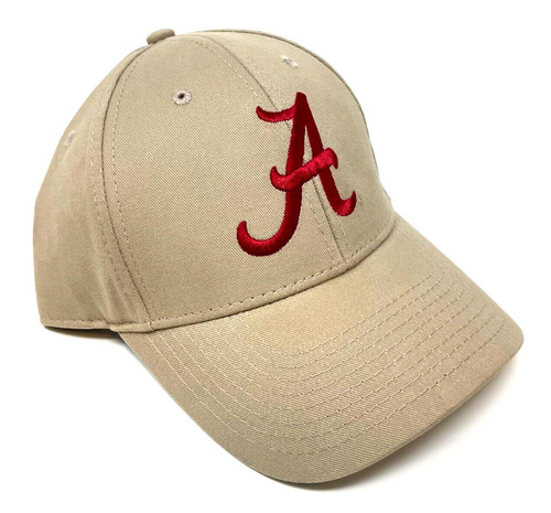 MVP Alabama Crimson Tide Logo Solid Khaki Curved Bill Adjustable Hat
