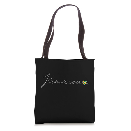 Jamaica Simple Love Jamaican Flag Heart on Jamaica Tote Bag Jamaica Simple Love Jamaican Flag Heart on Jamaica Tote Bag