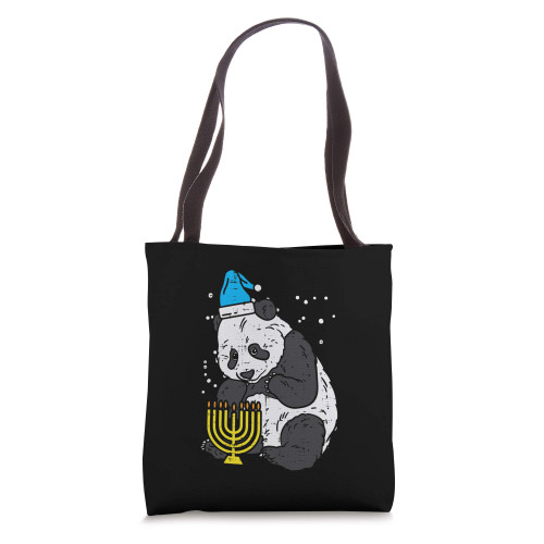 Jewish Panda Menorah Cute Hanukkah Chanukah Bear Animal Gift Tote Bag