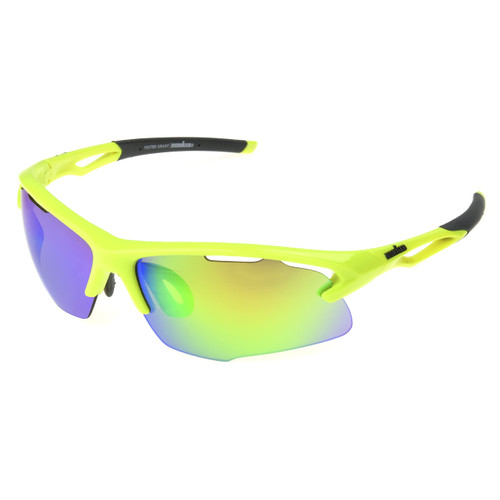 Ironman 1802 Blade Sport Sunglasses for Men, Neon Yellow, 75mm