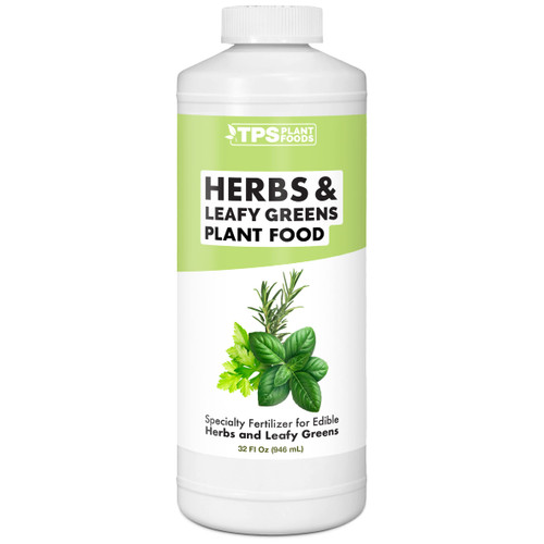 Herb Plant Food for All Edible Herbs, Leafy Greens and Veggies, Liquid Houseplant Fertilizer 32 oz (1 Quart)