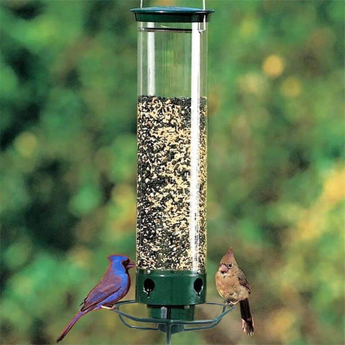Metal Hanging Bird Feeder Tube for Outdoors, Bird Feeders for Outdoors Hanging? Squirrel Proof Bird Feeders (A)