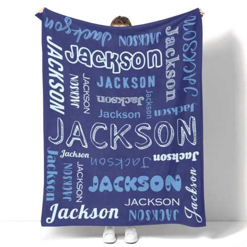 Personalized Name Blanket for Kids Adult Custom Baby Blanket for Boy Girls Monogrammed Blanket Unisex Super Soft Blanket Personalized Gifts Birthday Gifts for Daughter Son