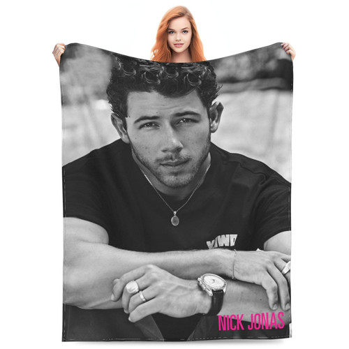 Cartoon Daily Home Blanket Soft Flannel Nicks Music Jonas Throws Blankets Lightweight Blankets for Bed Couch Sofa Ultra Luxurious Warm and Cozy for All Seasons 40"x30"