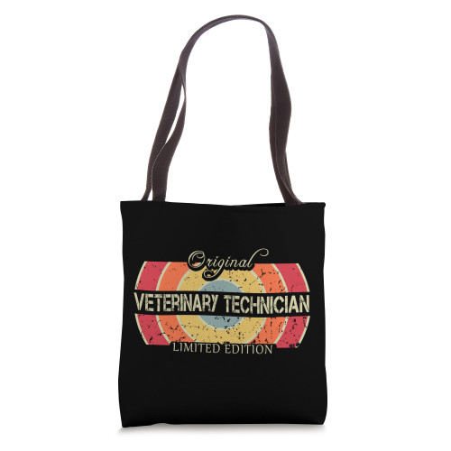 Funny Job Title Worker Vintage Veterinary Technician Tote Bag