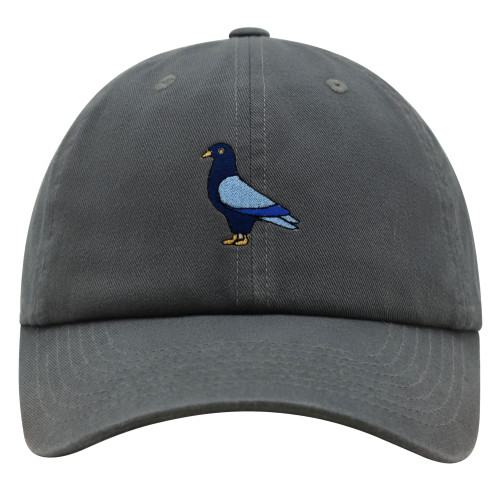 JPAK Pigeon Premium Dad Hat Embroidered Baseball Cap Pigeon Dove Dark Grey