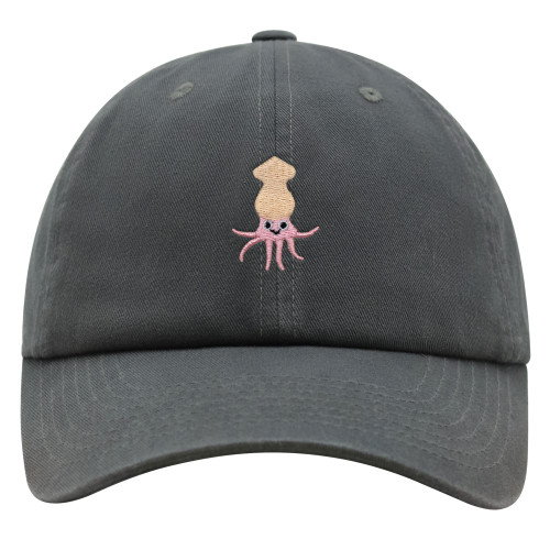 JPAK Squid Premium Dad Hat Embroidered Baseball Cap Game Ocean Dark Grey