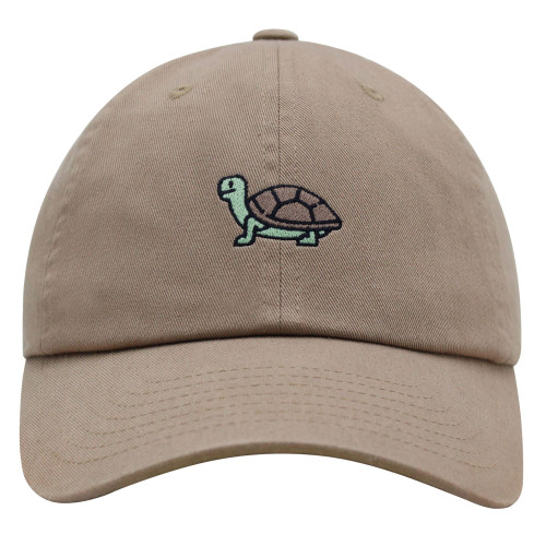 JPAK Turtle Premium Dad Hat Embroidered Baseball Cap Neck Khaki