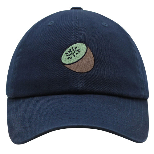 JPAK Kiwi Premium Dad Hat Embroidered Baseball Cap Fruit Navy