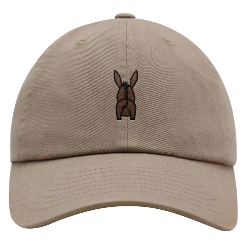 JPAK Donkey Butt Premium Dad Hat Embroidered Cotton Baseball Cap Funny Cute Khaki