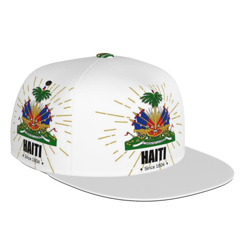ASYG Cute Haiti Flag Baseball Hat Adjustable Snapback Hats Men Women Hip-Hop Flat Bill Haitian Baseball Caps