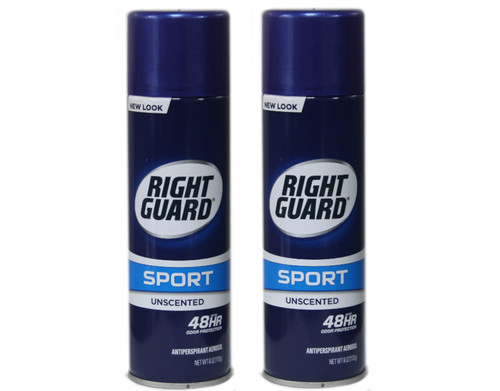 Right Guard Sport Unscented Aerosol Antiperspirant Spray 6 oz (Pack of 2)
