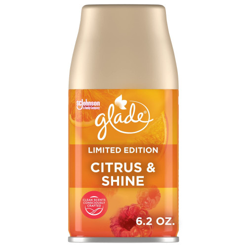 Glade Automatic Spray Refill, Air Freshener for Home and Bathroom, Citrus & Shine, 6.2 Oz Glade Automatic Spray Refill, Air Freshener for Home and Bathroom, Citrus & Shine, 6.2 Oz