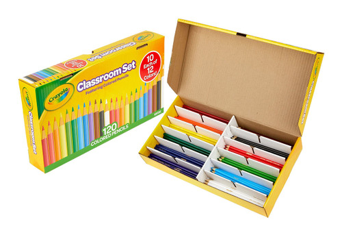 Crayola Colored Pencils Classroom Set, Bulk Colored Pencils, 10 each of 12 Colors, 120 Count