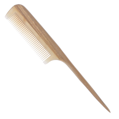 Hair Combs - Breezelike Fine Tooth Sheep Horn Comb with Sandalwood Tail - No Static Teasing Hair Comb for Women