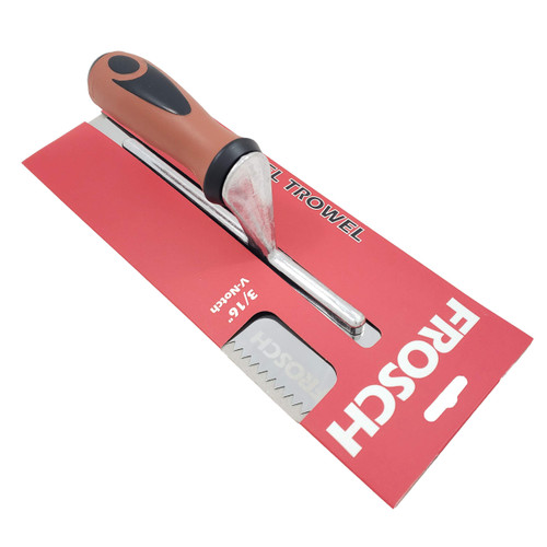Frosch Stainless Steel V-Notch Tile Trowel (3/16")