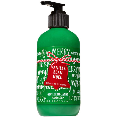 Bath and Body Works VANILLA BEAN NOEL Gentle Exfoliating Hand Soap 8.3 Fluid Ounce (2018 Edition)