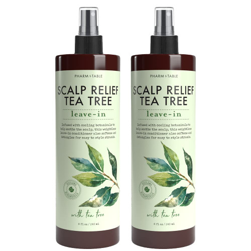 PHARM TO TABLE Scalp Relief Tea Tree Leave-In Conditioner, Relieve Itchy, Dry Scalp, Detangles Hair, 240ml/8 fl oz, 2-Pack PHARM TO TABLE Scalp Relief Tea Tree Leave-In Conditioner, Relieve Itchy, Dry Scalp, Detangles Hair, 240ml/8 fl oz, 2-Pack
