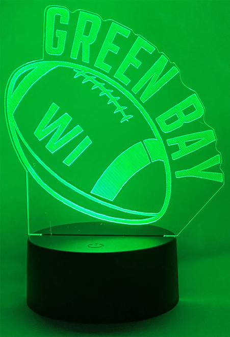 CLORURBANLIVE 3D Football Green Bay Night Light 3D Illusion Lamp for Boys Gift 16 Changing Color Remote Control Kids Room Ball Decor Lighting (Green Bay Multicoloured) CLORURBANLIVE 3D Football Green Bay Night Light 3D Illusion Lamp for Boys Gift 16 Changing Color Remote Control Kids Room Ball Decor Lighting (Green Bay Multicoloured)
