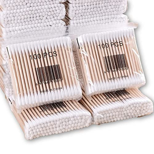 LOMDEM 2000/800 Count Cotton Swabs Microblading Cotton Swab, Cotton Swabs Wood Sticks Pack,Cotton Swabs Pointed Tip,Ear Swabs (2000pcs,white)