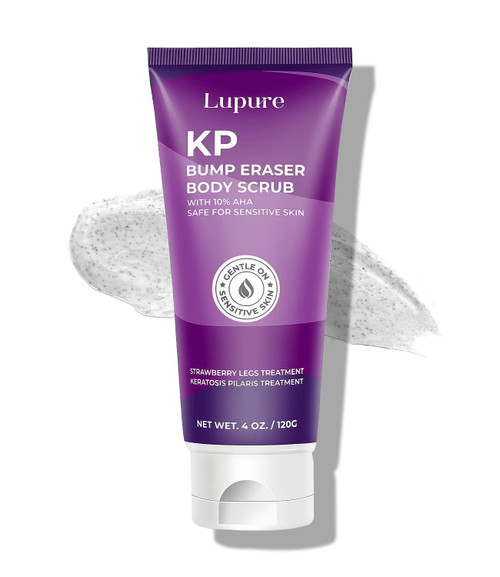 KP Bump Eraser Body Scrub : Lupure Upgraded KP Bump Eraser Body exfoliator for Strawberry and Chicken Skin Treatment with 10% Lactic Acid (AHA) - 4 Oz KP Bump Eraser Body Scrub : Lupure Upgraded KP Bump Eraser Body exfoliator for Strawberry and Chicken Skin Treatment with 10% Lactic Acid (AHA) - 4 Oz