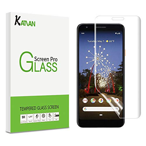 [3Pack]Google Pixel 3A 5.6in Screen Protector, KATIAN HD Clear [Not Glass] Film with HydrateSkin, Fully Coverage [BubbleFree][Anti-Scratch] [Anti-Fingerprint] Protector for Google Pixel 3A 5.6in