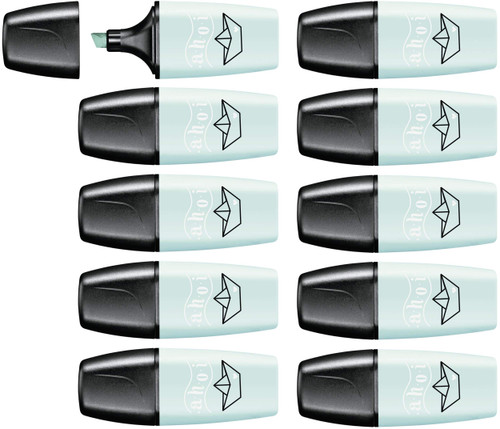Highlighter - STABILO BOSS Mini Pastellove - Box of 10 - Touch of Turquoise