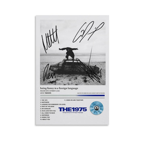 The 1975 Poster Being Funny In A Foreign Language Music Song Album Cover Poster Canvas Poster Bedroom Decoration Landscape Office Valentine's Birthday Gift Unframe-style12x18inch(30x45cm)