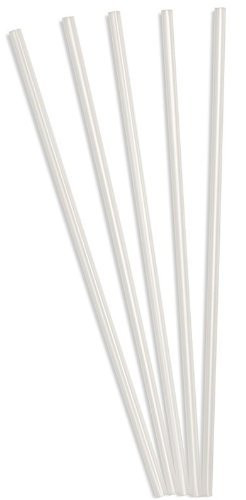 Perfect Stix Drinking Straws, Unwrapped and Jumbo, 10", Clear (Pack of 100)