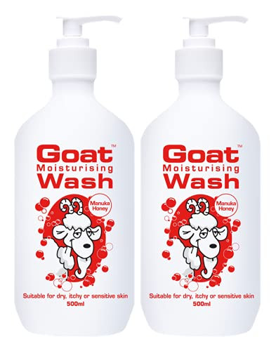 Goat Soap Moisturizing Body Wash Value Duo Pack 16.9 oz - Body Wash to Revive your Skin - Manuka Honey