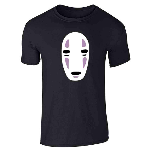 Pop Threads No Face Kaonashi Nerd Apparel Geek Graphic Tee T-Shirt for Men Black L