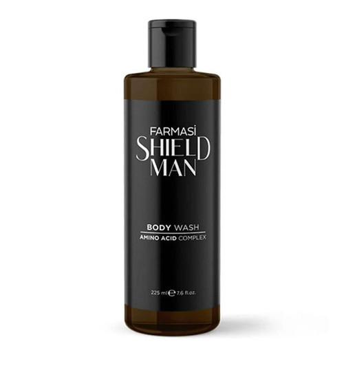 FARMASi Shield Man Amino Acid Body Wash, Cleanses and Softens Skin, 7.6 fl. oz / 225 ml (7.6 fl. oz)
