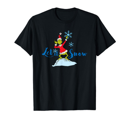 Dr. Seuss Grinch Let It Snow T-shirt T-Shirt Dr. Seuss Grinch Let It Snow T-shirt T-Shirt