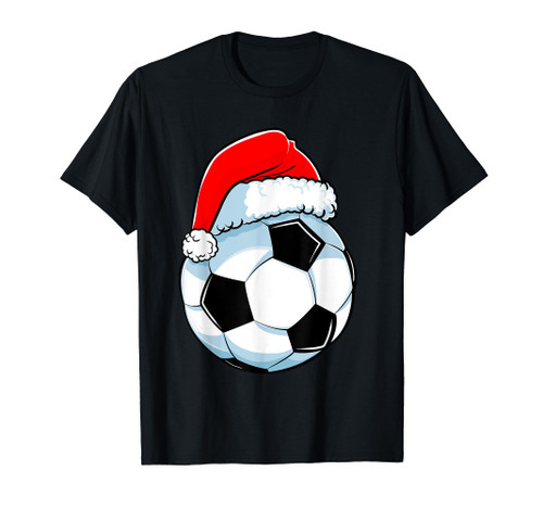 Soccer Christmas Funny Santa Hat Ball Sports Men Kids Boys T-Shirt Soccer Christmas Funny Santa Hat Ball Sports Men Kids Boys T-Shirt