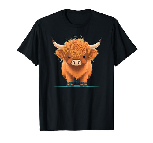 Cute Highland cattle Cow Funny Highland Cow T-Shirt