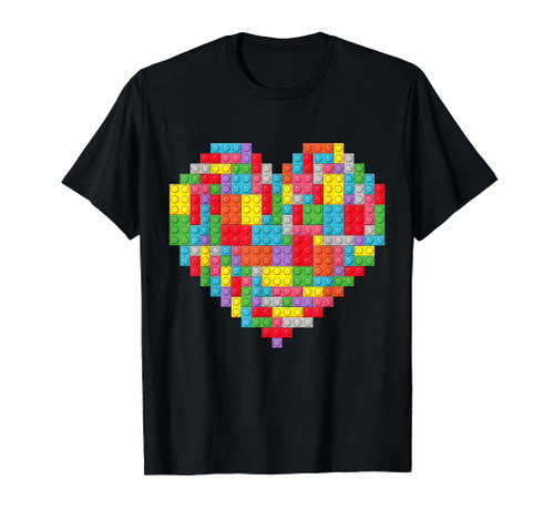 Master Builder Block Brick Building Heart Valentines Day Boy T-Shirt Master Builder Block Brick Building Heart Valentines Day Boy T-Shirt