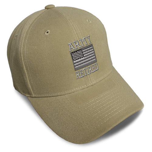 Speedy Pros Baseball Cap Us Army Retired Embroidery Acrylic Dad Hats for Men & Women Strap Closure Khaki Speedy Pros Baseball Cap Us Army Retired Embroidery Acrylic Dad Hats for Men & Women Strap Closure Khaki