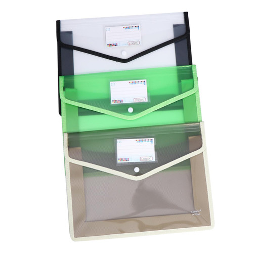 STOBOK 3pcs A4 Waterproof File Bag Portable Document Folder Translucent Envelopes Plastic File Envelopes Envelope Document Folder White Folder Transparent Envelopes Scalable PVC Container